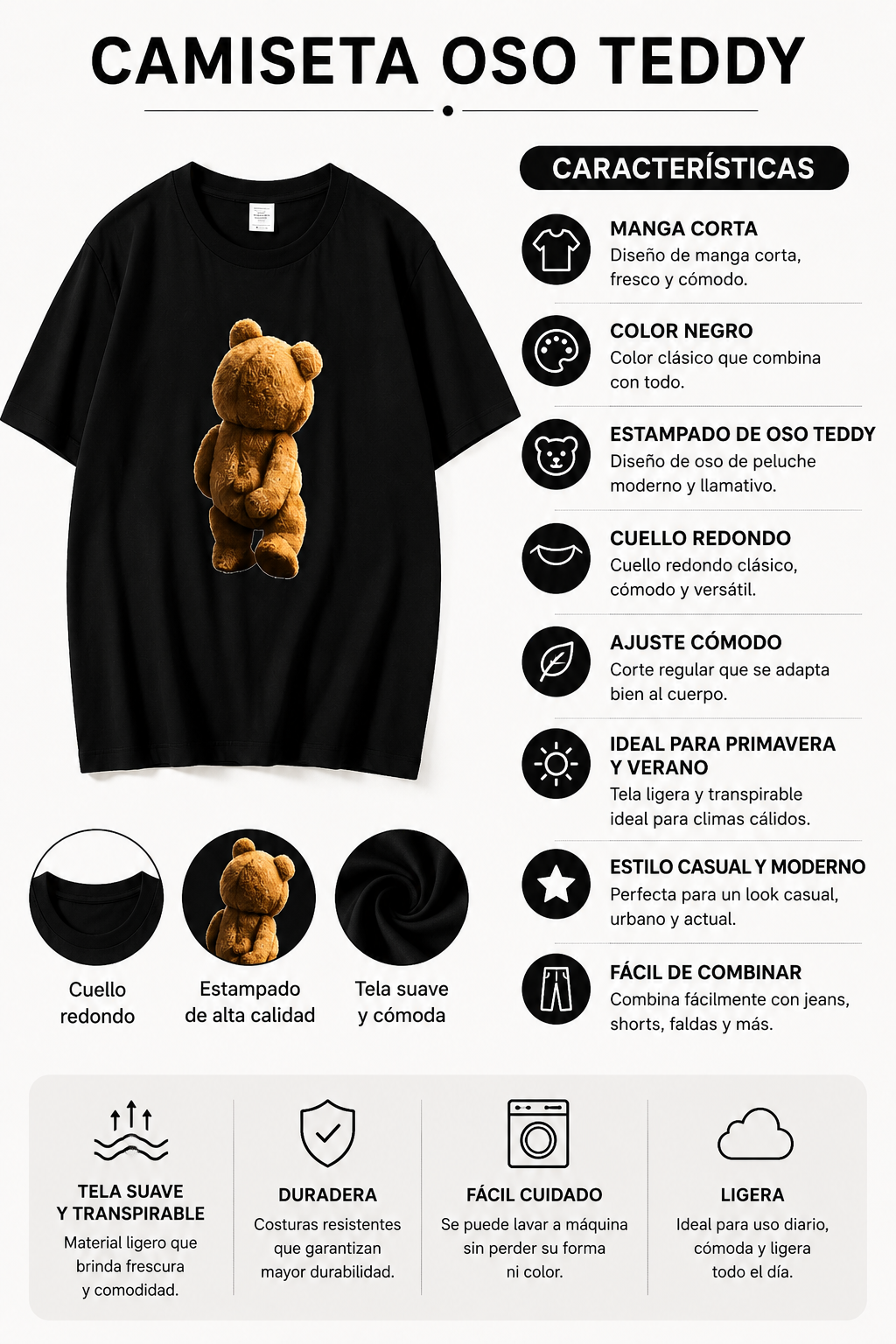 camiseta panda pica pica