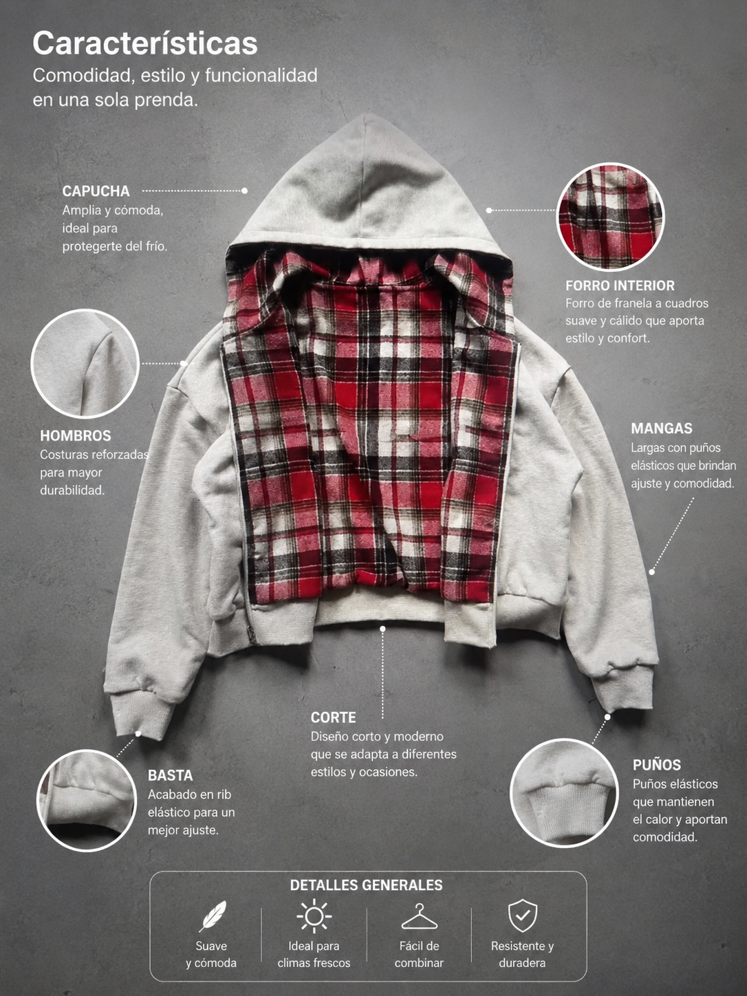 Sudadera fusion urbana