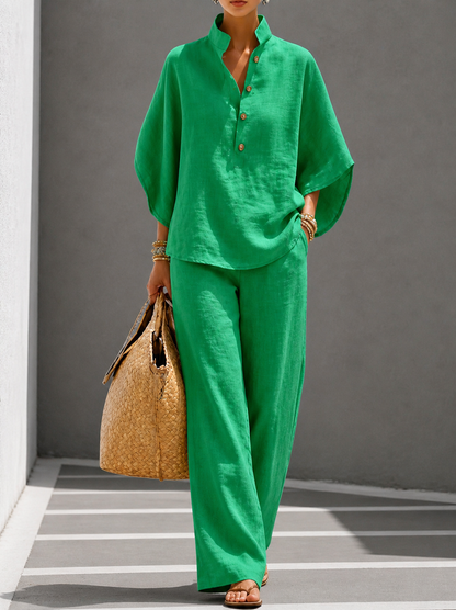 conjunto aura linen - verano