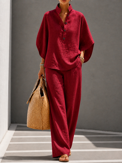 conjunto aura linen - verano