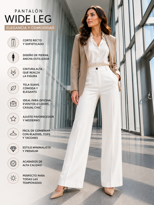 Pantalon wid leg venice