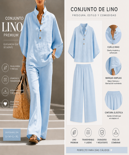 conjunto aura linen - verano
