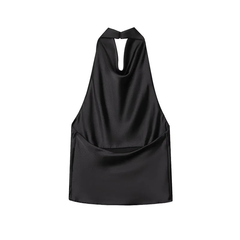 top halter de saten