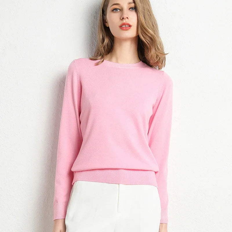 Jersey ajustado con cuello redondo