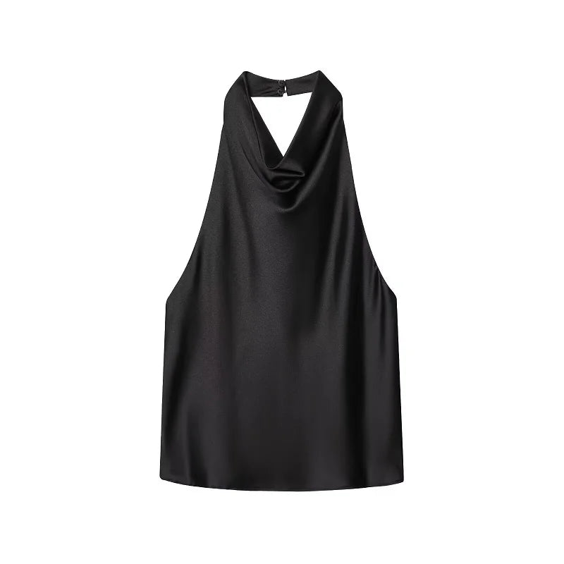 top halter de saten