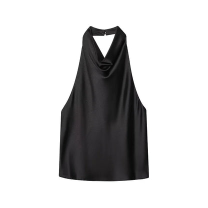top halter de saten