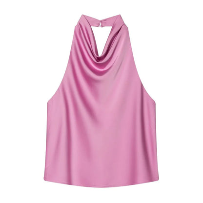 top halter de saten
