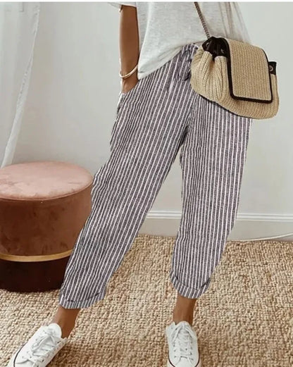 pantalon de rayas casual