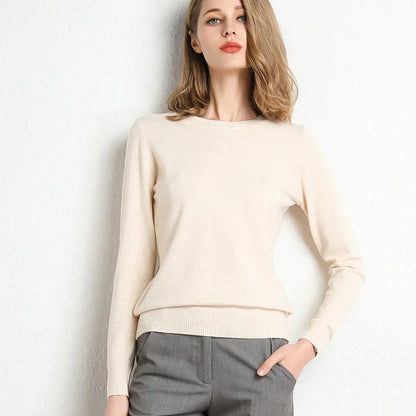 Jersey ajustado con cuello redondo