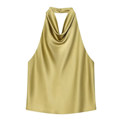 top halter de saten