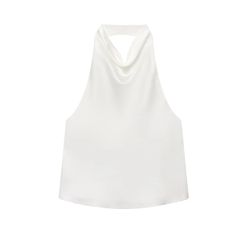 top halter de saten