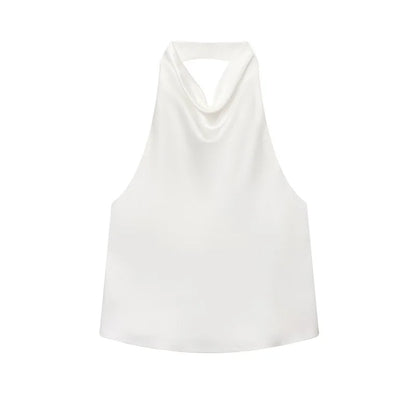 top halter de saten