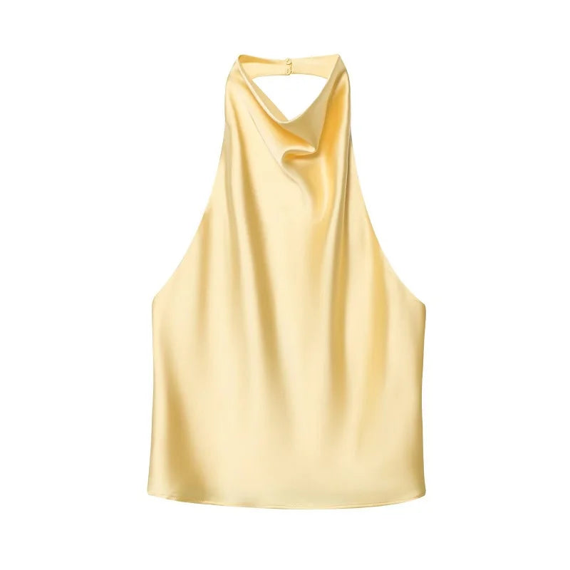 top halter de saten