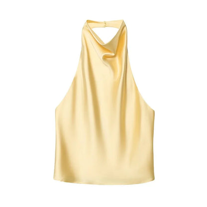 top halter de saten