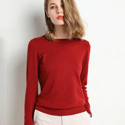 Jersey ajustado con cuello redondo