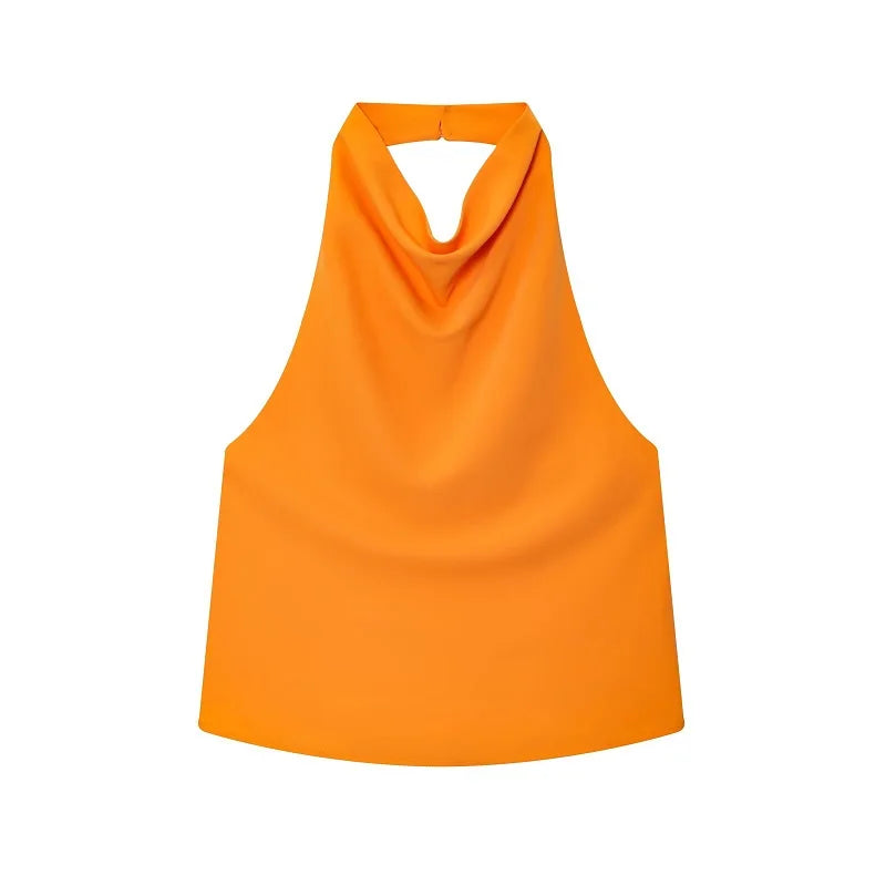 top halter de saten