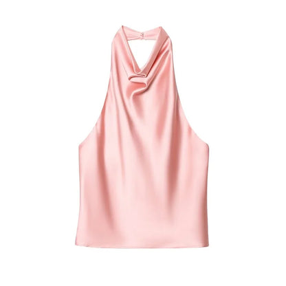 top halter de saten