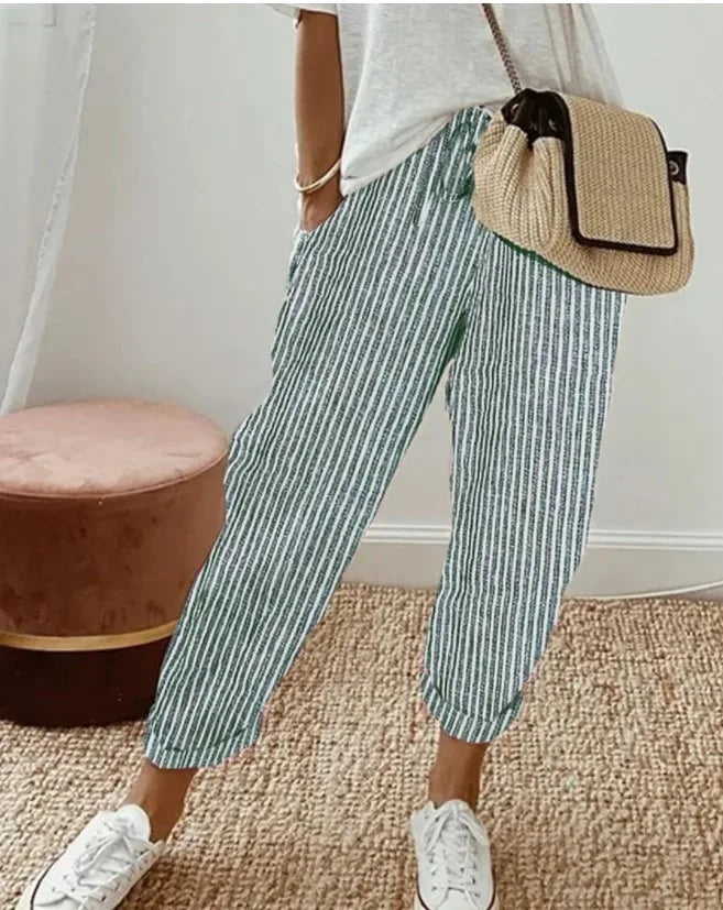 pantalon de rayas casual