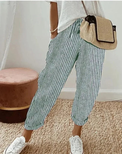 pantalon de rayas casual