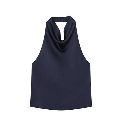 top halter de saten