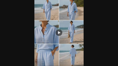 conjunto aura linen - verano